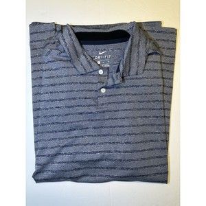 Nike Golf Vapor Performance Golf Polo  Stripe Navy Size Medium Men’s